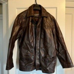 VIntage Men's Brown Leather Jacket Size L